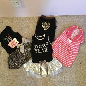 Puppy Clothing Lot New Years, Birthday Dress and More!